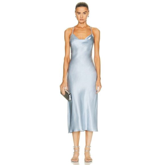 Brand New SABLYN Arabella silk Dress Ocean Small - Picture 1 of 8